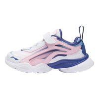 李宁 LI-NING童鞋儿童运动鞋男女大童极光系列轻便简约魔术贴休闲鞋YKCQ274-74冰晶粉/标准白/星空蓝36 冰晶粉/标准白/星空蓝(纺织面)