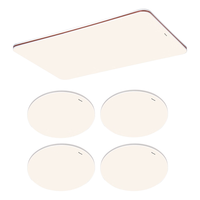 松下（Panasonic）吸顶灯全光谱智能大功率超薄护眼客厅灯咖 三段调色款四室一厅