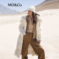 MO&Co.羽绒服2025冬90鹅绒远红外暖长款【轻暖漫游系列】MBE4EINT21 米白色 S /160