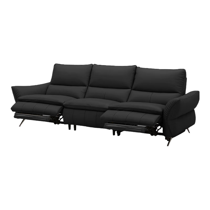  LAZBOY/乐至宝 电动 真皮功能沙发  骑士黑-2.41m-三人双电动-30天 电动沙发 3人/三人