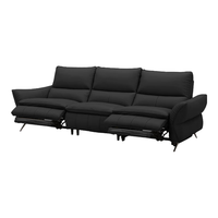 LAZBOY/乐至宝 电动 真皮功能沙发 骑士黑-2.41m-三人双电动-30天 电动沙发 3人/三人