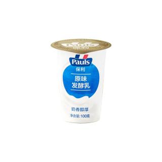 PAULS保利风味发酵乳低温酸奶100g*24杯原味草莓芒果冰淇淋味代餐