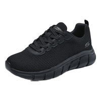 斯凯奇Skechers女鞋黑色跑步鞋耐穿耐磨网布透气鞋117346 黑色/B 38.5