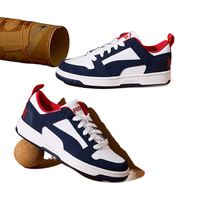 PUMA 彪马 官方 新款男女同款情侣经典休闲鞋 REBOUND 370539 白-粗呢蓝-鲜红色-05 41