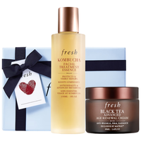 馥蕾诗 红茶淡纹塑颜礼盒+精华+面霜+精华露+面膜  150ml+50ml