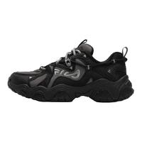 FILA 斐乐 女鞋老爹鞋复古运动鞋休闲鞋猫爪鞋4代 烟灰/黑-WA 37.5