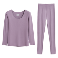 Clarkarida秋衣秋裤女士保暖套装纯棉圆领全棉保暖内衣秋冬季薄款修身打底衫 100%纯棉丨裸肤丨宜-5-15℃ M(100-115斤)