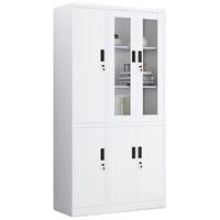 金经金属文件柜铁皮柜办公柜钢制资料柜档案柜子左六门玻璃更衣柜