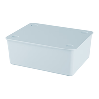 名创优品MINISO家用内衣收纳盒卧室带盖衣柜内裤文胸储物盒无格蓝色 1个装