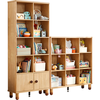 林氏家居书柜实木脚置物柜格子收纳柜自由组合KN1X-A书柜*1+KN3X-A书柜*1 【原木色】1X-A1*1+3X-A1*1