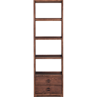 林氏家居中式白蜡木实木书柜一体整墙客厅2024展示柜林氏木业ZS1X-A 胡桃色 ZS1X-A 0.6m双抽款书柜 胡桃色| ZS1X-A 0.6m双抽款书柜