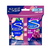 炫迈（Stride）无糖口香糖 休闲零食糖果 白桃味+葡萄味（28片*2）100.8g