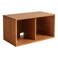 家逸实木书柜自由组合格子柜家用落地书架客厅电视柜收纳储物柜矮柜 开放式竖搁板【搁板可拆单柜】