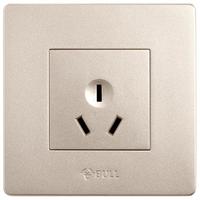 BULL 公牛 G07Z103(U6) 三孔10A插座 香槟金
