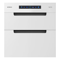 森太（SETIR）消毒柜家用厨房嵌入式白色三层三抽消毒碗柜 120升大容量二星级高温消毒 白色消毒柜 ZTD120-FA58 【白色高温消毒】120L三门三抽