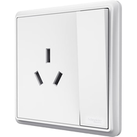 Schneider Electric 施耐德电气 智意系列 A3E15N_16 16A三孔带开关插座 白色
