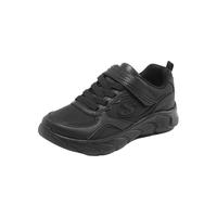 SKECHERS 斯凯奇 童鞋女童男童校园魔术贴大童运动鞋休闲跑鞋302615L BBK全黑色 36