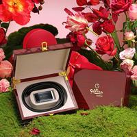 金利来 头层牛皮男式皮带镜面自动扣男腰带送男友