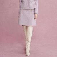 莱茵福莱尔 LIME FLARE 商场专柜同款100%绵羊毛针织高腰半身裙减龄名媛短裙直筒半裙