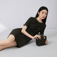 莱茵福莱尔 LIME FLARE 朗姿集团商场同款春秋季小香风女式连衣裙