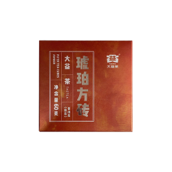 大益 茶叶 普洱砖茶熟茶 琥珀方砖（2601批）自饮口粮茶 单片装60g*1片