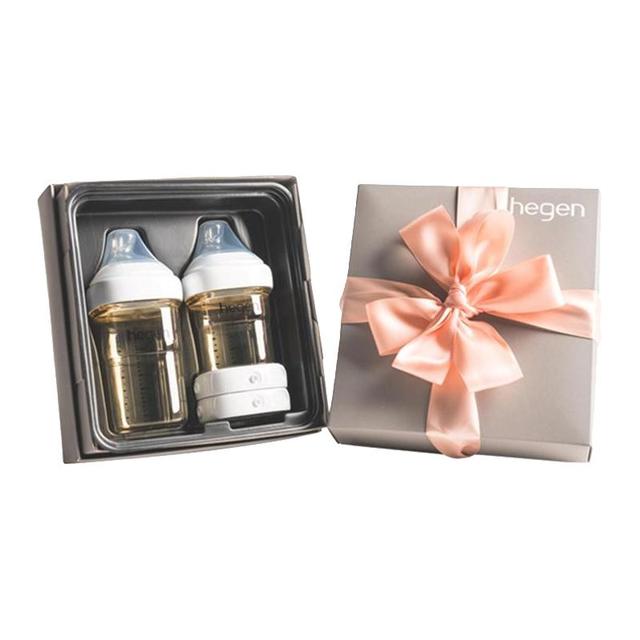 淘金币可用：hegen 新生婴儿大小多功能奶瓶礼盒装PPSU150毫升+240毫升