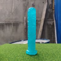 蓝色精灵 中式盘龙柱 鱼缸造景桌面摆件 19厘米