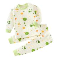 宝宝保暖套装秋冬男女儿童秋衣秋裤冬季婴儿衣服分体三层夹棉冬装