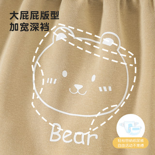婴儿大屁屁裤子男女宝宝秋冬季加厚卡通长裤宽松裤哈伦裤加绒裤pp 搞怪小熊【加绒款】