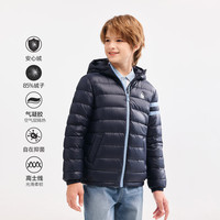 暇步士（Hush Puppies）【防风】童装儿童男女童2025冬季新款保暖舒适时尚百搭羽绒服 藏蓝 140 cm