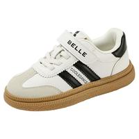 百丽童鞋儿童德训鞋女童复古板鞋春季t头鞋宝宝鞋男童运动鞋