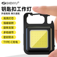 神鱼（SHENYU）钥匙扣灯充电式照明灯工作小手电筒方块灯随身钓鱼灯露营灯野外用 【顶配】持久续航
