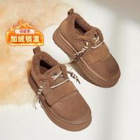 骆驼 女士低帮雪地靴 冬季新加绒保暖短靴