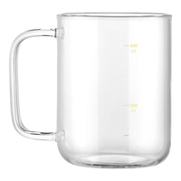 京东京造 描金刻度牛奶杯咖啡杯饮用玻璃水杯杯子泡茶杯500ml 牛奶杯 500ml 1只