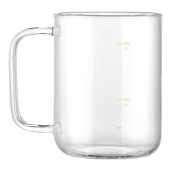 京东京造 描金刻度牛奶杯咖啡杯饮用玻璃水杯杯子泡茶杯500ml