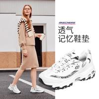 斯凯奇 秋冬季休闲运动鞋女百搭格纹老爹鞋尺码偏大