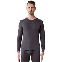 鸭鸭保暖内衣男冬季抗寒保暖圆领休闲上衣款睡衣 茶青灰 XL