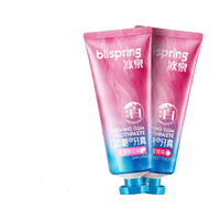 blispring 冰泉 口香糖味牙膏套装 (清香蜜桃味100g+浪漫樱花味100g)