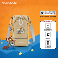移动端、京东百亿补贴：Samsonite 新秀丽 斜挎包疯狂动物城背包迪士尼联名手机包旅行包便携零钱收纳包棕色