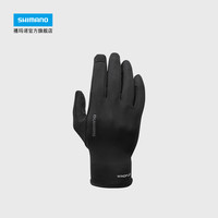 SHIMANO禧玛诺店 WINDFLEX 户外公路骑行防风手套 黑色