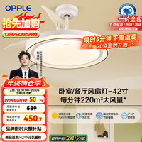 欧普照明 OPPLE 风扇灯吊扇灯遥控一体LED照明Ra95餐厅卧室吊灯呵护光68瓦 风尚