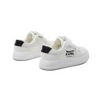 Kappa Kids卡帕童鞋儿童运动鞋女童春季魔术贴板鞋小白鞋男童百搭板鞋 068-米白/黑 33 内长21.0适合脚长20.0 33码 内长21.0适合脚长20.0