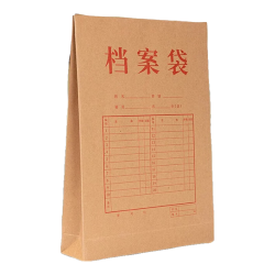 得力 50只A4侧宽3cm混浆牛皮纸档案袋