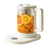 利仁（Liven）养生壶煮茶器烧水壶办公室小型煮茶壶家用玻璃电热水壶 1.5升智能预约开水壶花茶壶LR-D1520 【轻奢主义】1.5升+陶瓷釉底盘