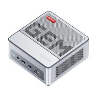 天钡GEM12迷你主机 锐龙高性能电脑台式机 电竞游戏便携MINI小型办公口袋整机OCuLink接口 金属银色 AMD R9-6900HX/准系统【无内存无硬盘】
