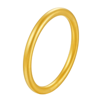 金至尊黄金手镯古法3D硬金素圈足金金镯子计价 58mm-12.35克