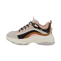 LI-NING 李宁 女鞋极光风行女子加绒中帮经典休闲鞋官方旗舰网 标准黑/云雾白/荧光果红-1 36