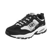 斯凯奇(Skechers)男鞋休闲鞋复古厚底增高鞋 春季户外运动鞋 男士老爹鞋 51241 黑白色/BKW 42