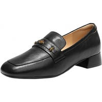 百丽（Belle）气质羊皮方头乐福鞋女2026春通勤乐福鞋F1Z1DAA6 黑色 40