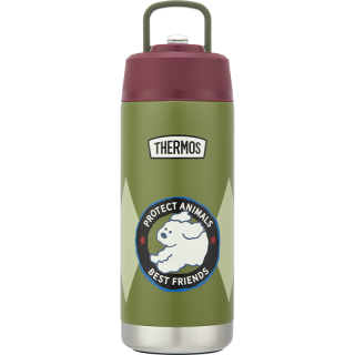 THERMOS 膳魔师 复古316L不锈钢儿童吸管杯成人水杯保温杯570ml